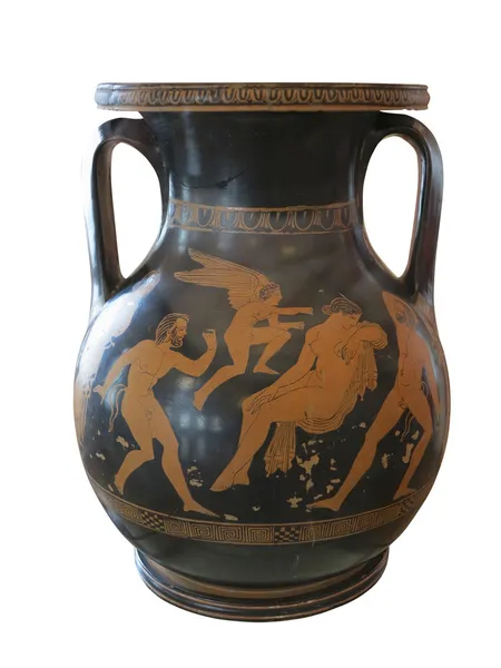 Древняя греческая Ваза, выставлены в музее — стоковое фото
