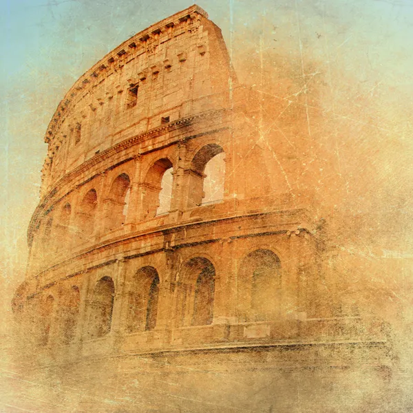 Великий античный Рим - Колизей, произведения в стиле ретро — стоковое фото