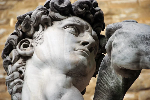 Статуя Давида Микеланджело во Флоренции, Тоскана, Италия — стоковое фото