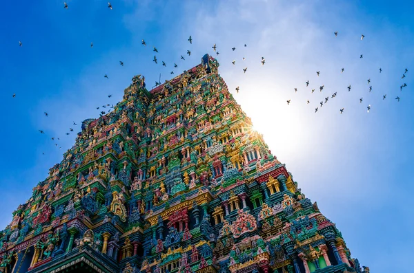 Индуистский храм Минакши в Мадурае, Тамил Наду, Южная Индия Стоковое Изображение