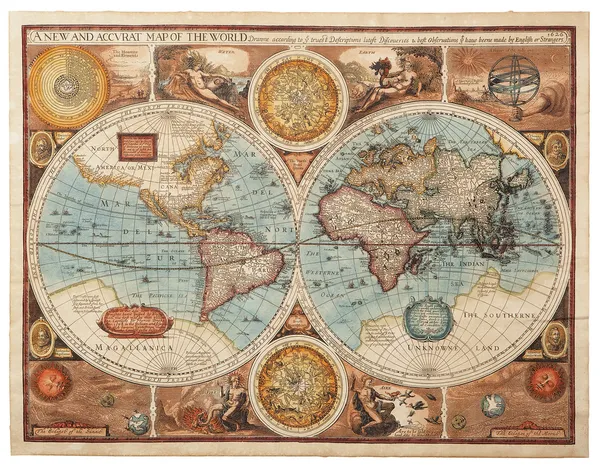 Старая карта (1626) Стоковое Фото