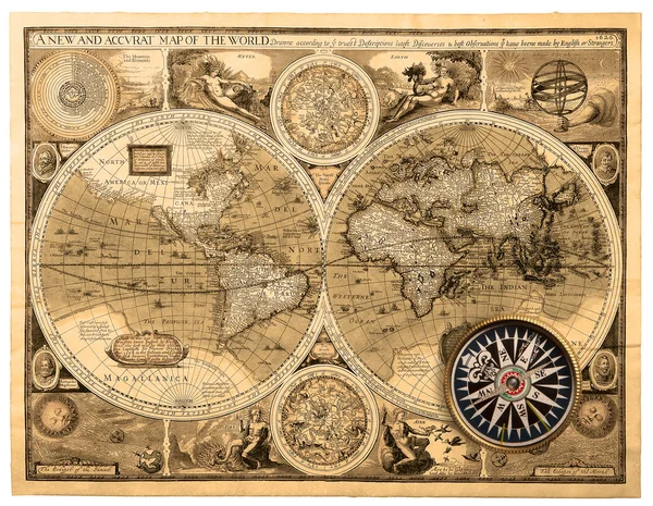 Старая карта (1626) Стоковое Изображение