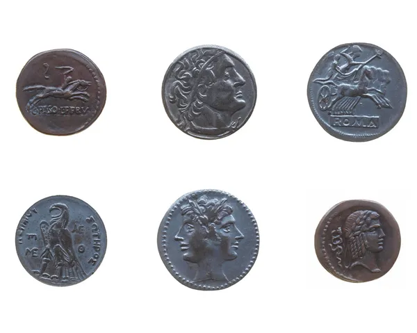 Древние монеты Стоковое Изображение
