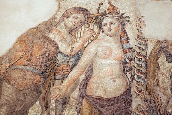 Римская мозаика в Пафосе, Кипр — стоковое фото