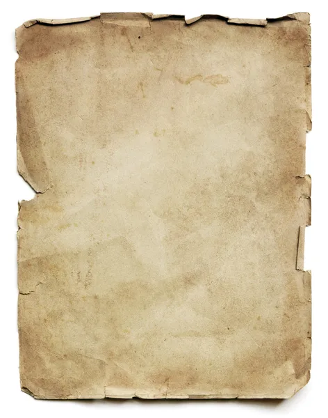 Старый лист бумаги изолированные Лицензионные Стоковые Фото