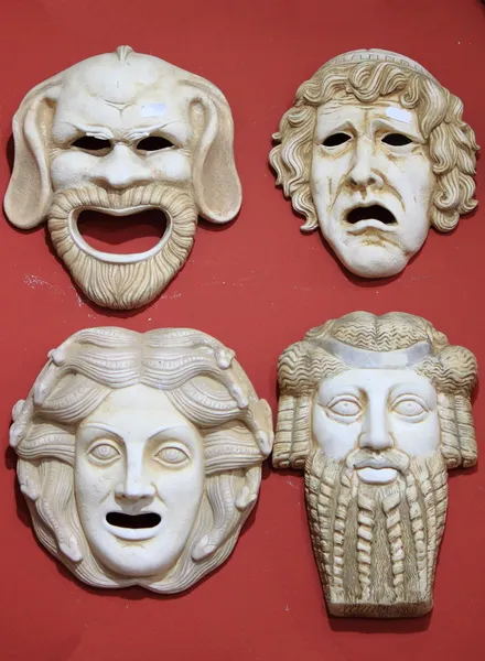 Древней Греции театр масок Стоковое Изображение