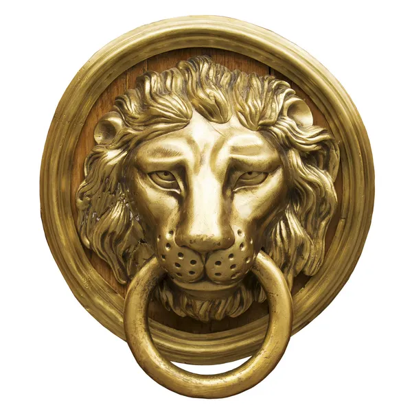Лев головы дверной молоток, древние молоток Лицензионные Стоковые Изображения