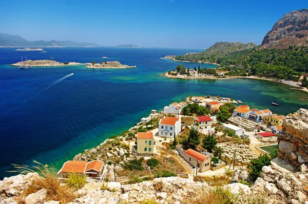 Красивых греческих островов - Кастелоризо Лицензионные Стоковые Изображения