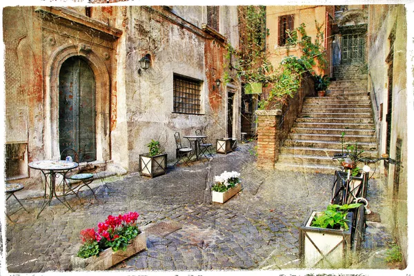 Старые улицы Италии Италия. Рим — стоковое фото