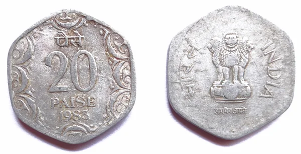 Индийская старые монеты — стоковое фото