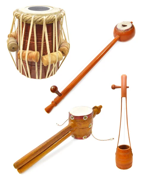 Индийские музыкальные инструменты — стоковое фото