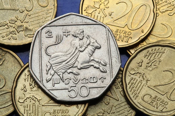 Монеты Кипра — стоковое фото
