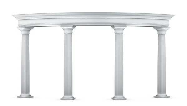 Входная группа с колоннами в классическом стиле — стоковое фото