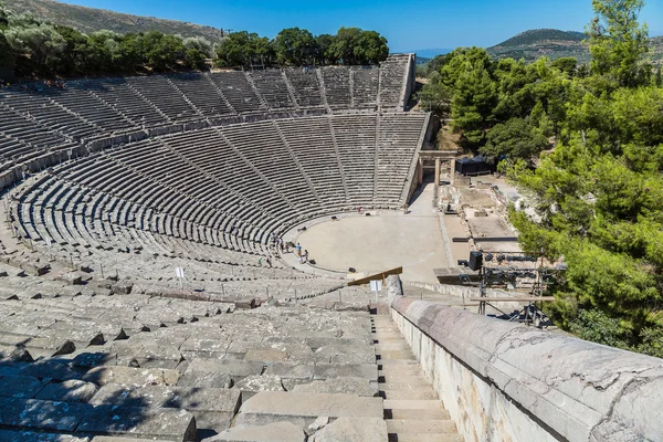 Эпидавр амфитеатр в Греции Стоковое Изображение