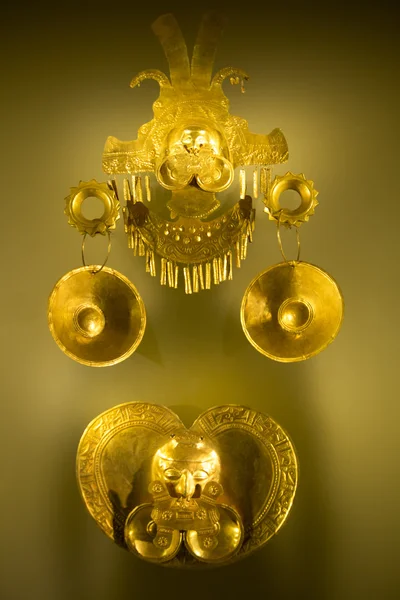 Погребальные инков объект кованые золота из Колумбии Лицензионные Стоковые Изображения