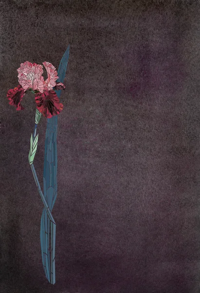 Фон с мозаика цветок Ирис — стоковое фото