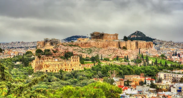 Вид на Акрополь Афины - Греция Лицензионные Стоковые Фото