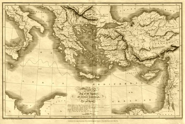 Old map (1816) — стоковое фото