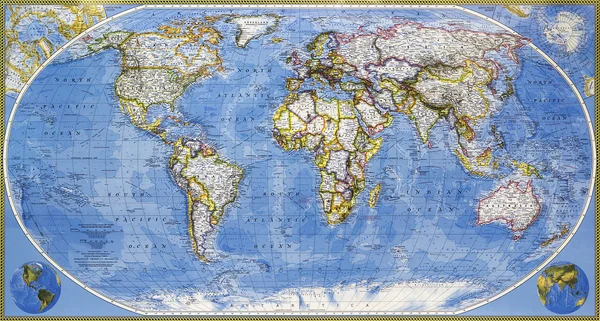 Карта планеты Земля Лицензионные Стоковые Фото