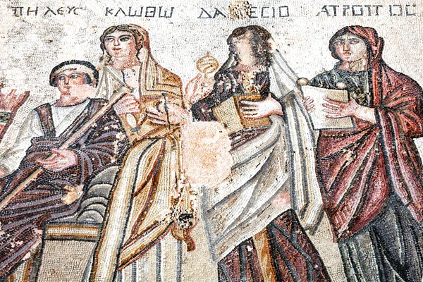 Первая Ванна ахиллово, Римская мозаика — стоковое фото