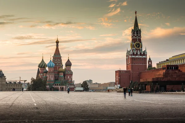 Красная площадь и собор базилика Св. Стоковое Изображение