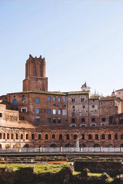 Посмотреть Зданий Руин Римского Форума Риме Италия — стоковое фото