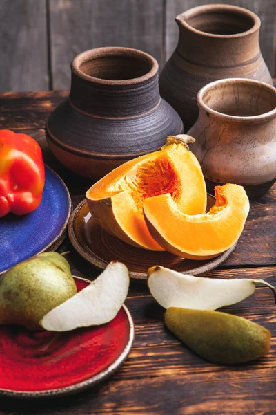 Chopped pear and pumpkin — стоковое фото