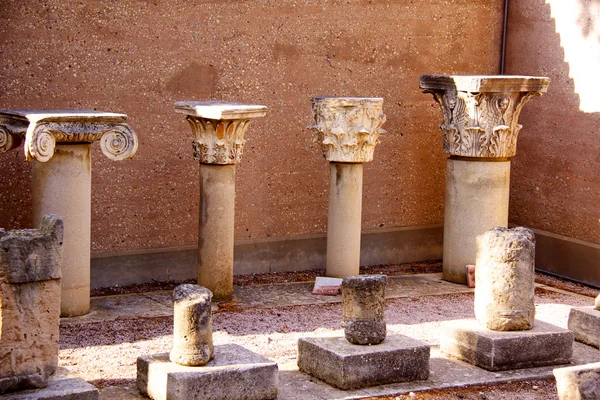 Археологических раскопок на Аполлона Храм, Коринф, Греция — стоковое фото