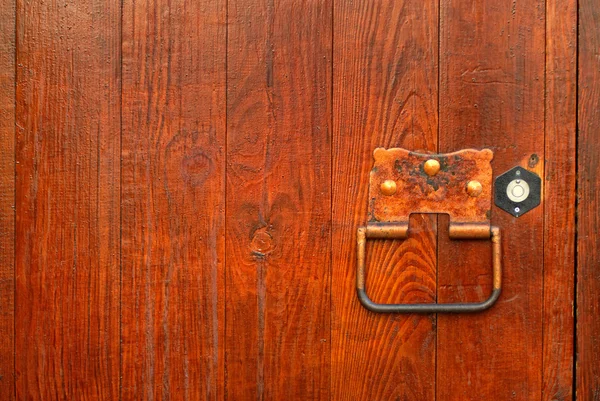 Ручка на двери деревянные Лицензионные Стоковые Изображения