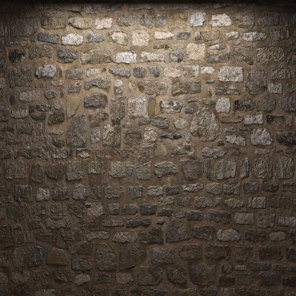 Освещенная каменная стена Стоковое Изображение