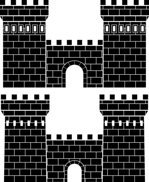 Два ворот Лицензионные Стоковые Векторы