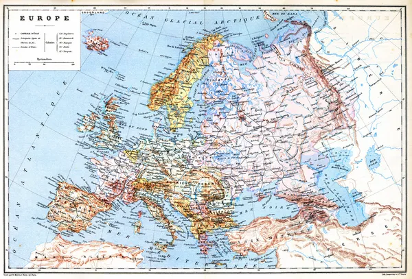 Старый planispheric карта Европы Лицензионные Стоковые Фото