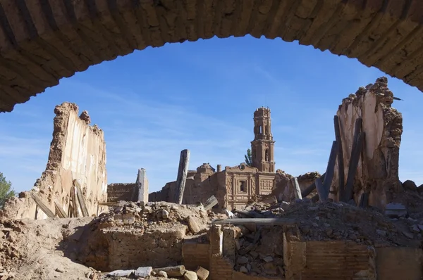 Село снесли Belchite — стоковое фото