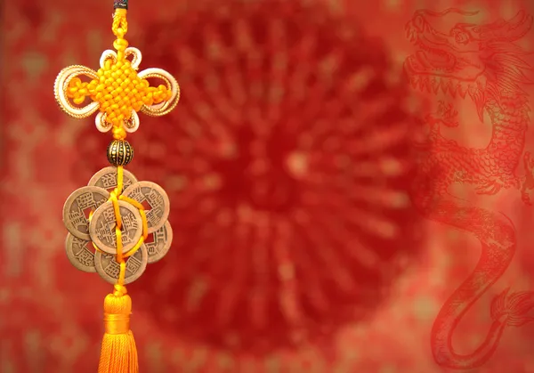 Лаки узел для китайского нового года приветствие Стоковое Фото